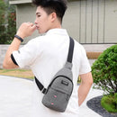 Bolsa Tiracolo Pochete Masculina Transversal Ombro Cor Cinza