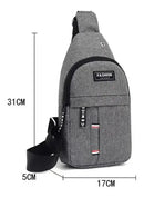 Bolsa Tiracolo Pochete Masculina Transversal Ombro Cor Cinza