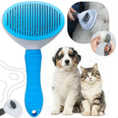 Escova Pet Autolimpante Rasqueadeira Magica Pelos Cães Gatos
