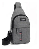 Bolsa Tiracolo Pochete Masculina Transversal Ombro Cor Cinza