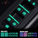 Car Luminous Button Stickers, Window Lift Switch Decals, Glowing Night Lights Inter