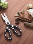 Tesoura de cozinha multifuncional doméstica, corte de peixe, legumes, assado, osso de frango, tesoura de aço inoxidável