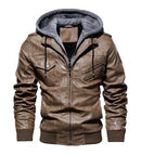 Jaqueta de motocicleta masculina do vintage 2021 casacos de couro de lã casaco grosso masculino inverno quente moda couro do plutônio outerwear DAYI - Treslo Shop