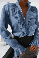 Camisa de mangas compridas com mangas compridas de mangas compridas - Treslo Shop