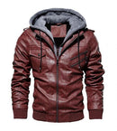 Jaqueta de motocicleta masculina do vintage 2021 casacos de couro de lã casaco grosso masculino inverno quente moda couro do plutônio outerwear DAYI - Treslo Shop