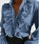 Camisa de mangas compridas com mangas compridas de mangas compridas - Treslo Shop